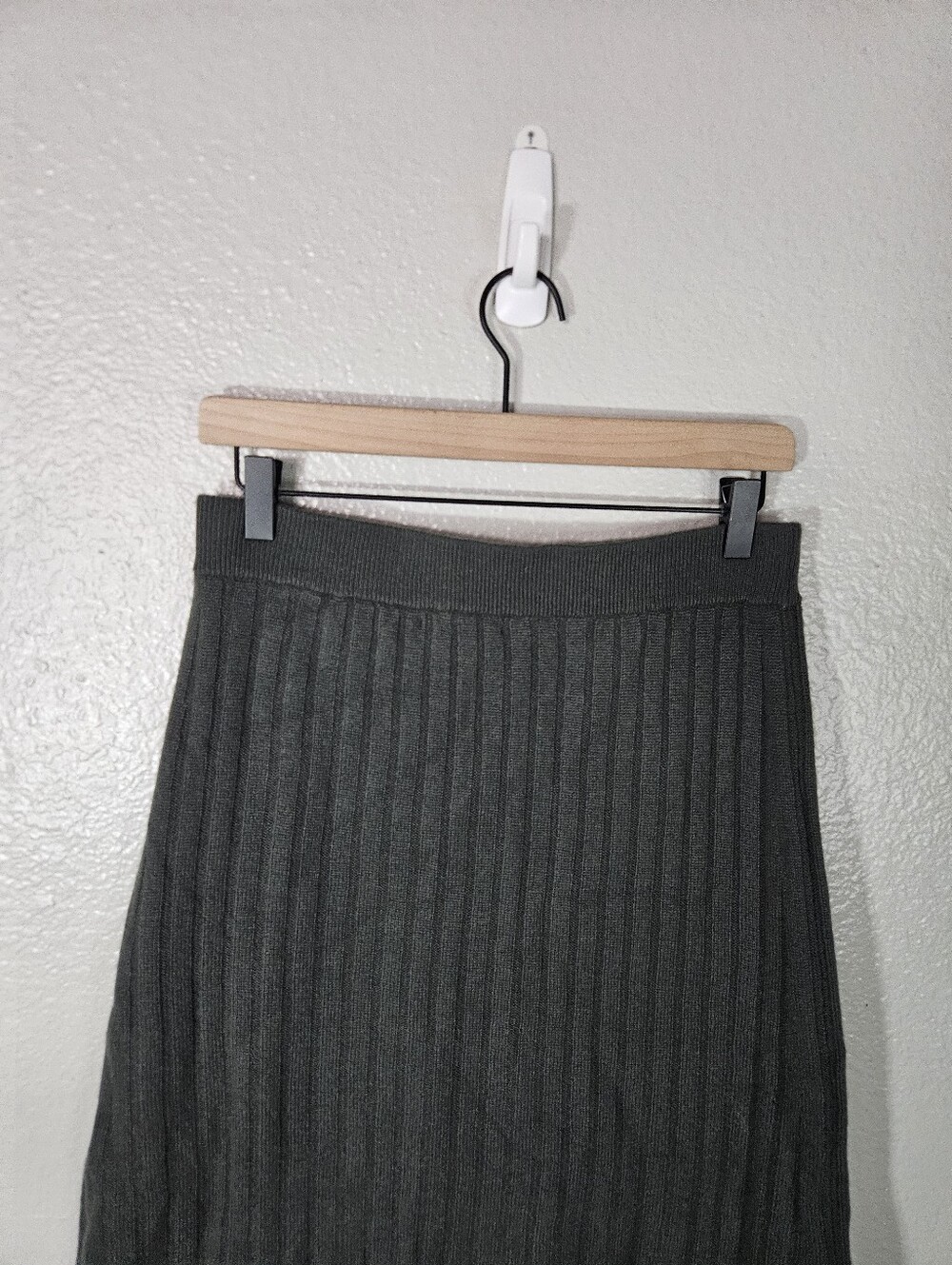 Quince Mongolian Cashmere Midi Skirt Moss Size S - Picture 5 of 10